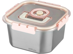 Recipiente Portátil De Aço Inoxidável Para Armazenar Alimentos, Prático E Fácil De Usar E Limpar, Com Grande
