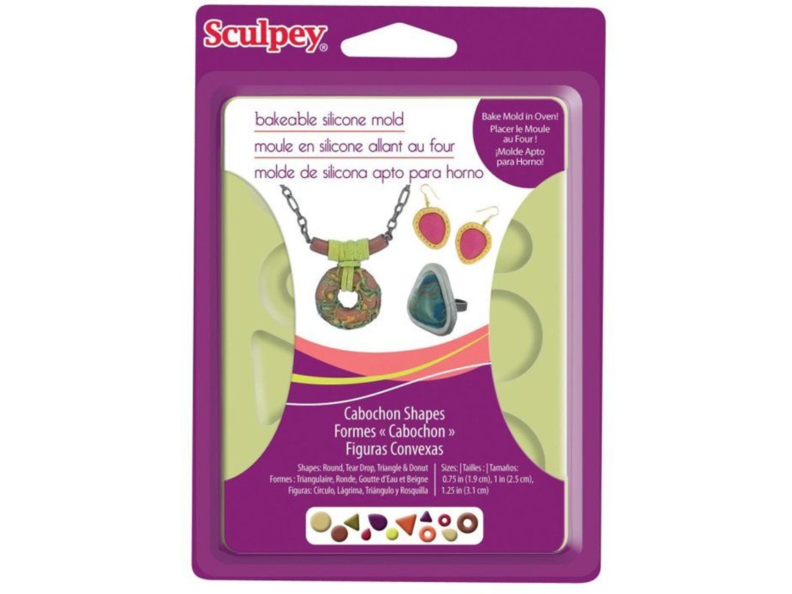 Molde De Silicone Para Cabochão Azul