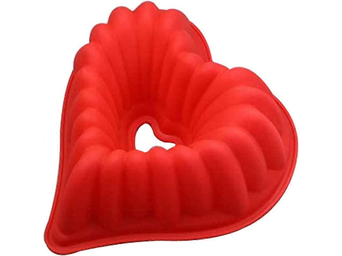 Molde de Silicona em Forma de Coração, Molde de Bolo Multicavidade, Antiaderente para Assar, Confeitaria e Sorvetes