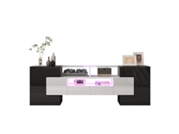 Armário Tv Branco 145cm (réplica 2), Led, Vidro.-zz
