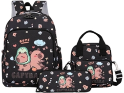 Mochila Infantil Fofa Capivara 2026 Para Meninos Meninas, Escolar Leve E Com Alças Do Ensino Fundamental