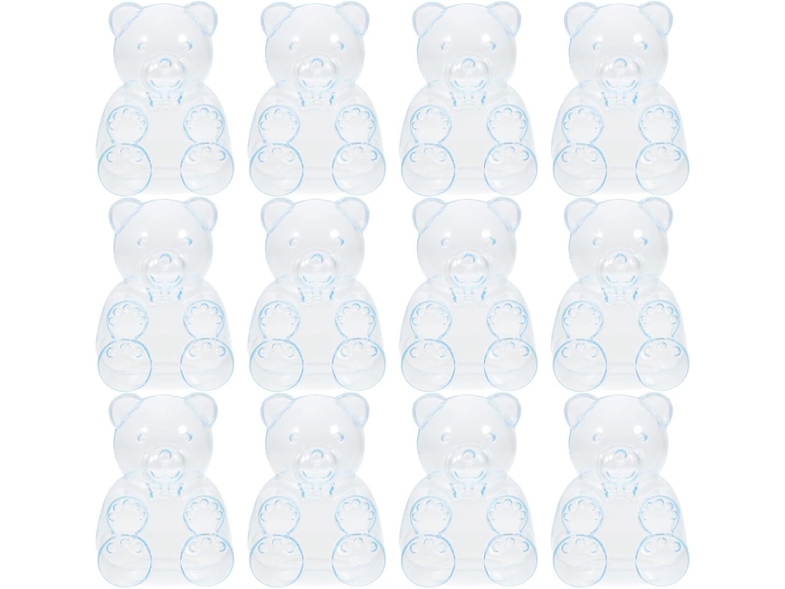Doitool 12-caixas De Doces Transparentes Em Formato Urso Para Presentes, Embalagens De Doces, Design Detalhado E Estilo