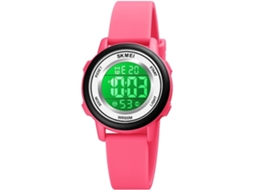 Crianças Led Digital Elétrico Esporte Relógio de Pulso com Alarme À Prova DÁgua-Novo Rosa