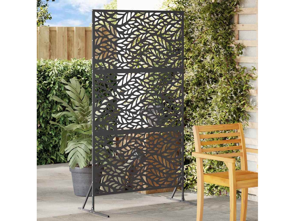Vidaxl Protetor De Privacidade 100 X 50 X 180 Cm Aço Preto