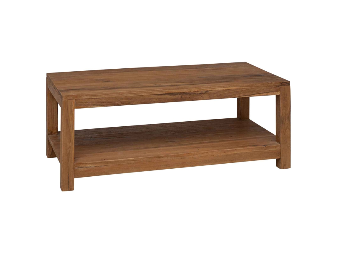 Vidaxl Mesa De Centro Natural 100 X 50 X 40 Cm Madeira De Teca Sólida