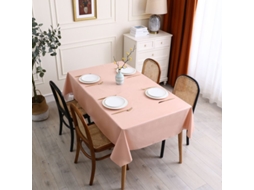2026 mantel Retangular de Pvc Resistente À Água e Óleo, 60x104 Polegadas, para Mesa de Jantar, Festas e Camping, Cor Pó de Couro