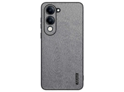 Capa De Celular À Prova De Choque Em Couro De Casca De Árvore