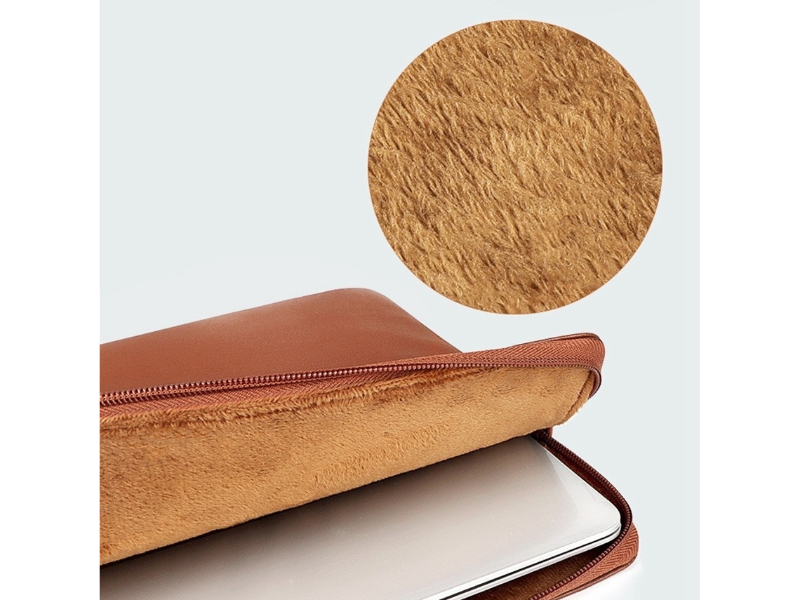 Lurelia Capa Para Macbook 14-15,4 Polegadas, Resistente À Água, Antichoque, Em Pu/couro Sintético, Castanho