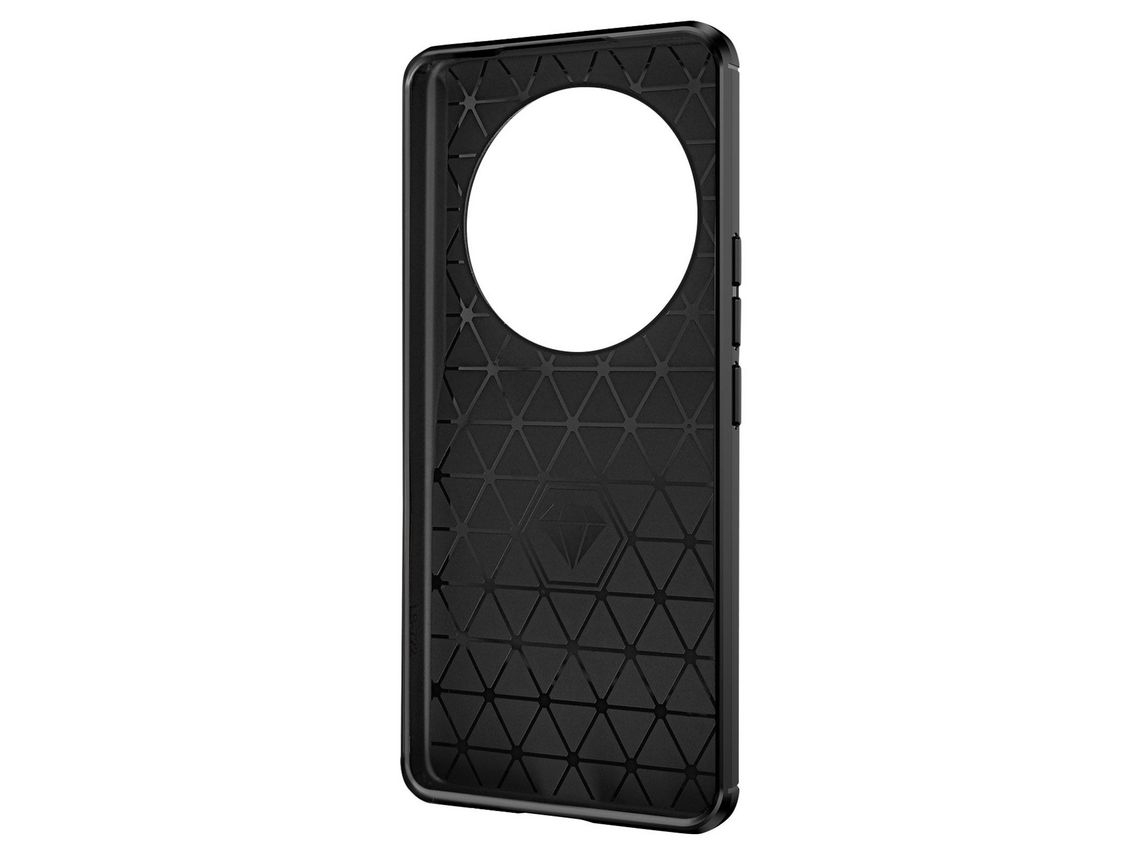Capa Para Xiaomi 13 Ultra Reforçada Flexível Carbono Efeito Escovado Preto 