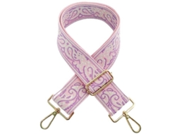 Cinto De Ombro Revestível 75-130 Cm - Largura 5 Cm - Algodão - Senhoras - Desenho De Flores - Hardware Sustentável - Cinto De Mala