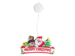 Laxiscreed Luzes Natal Led Com Ventosa Para Janelas, Decoração Festiva Com Santa E Enfeites Comerciais