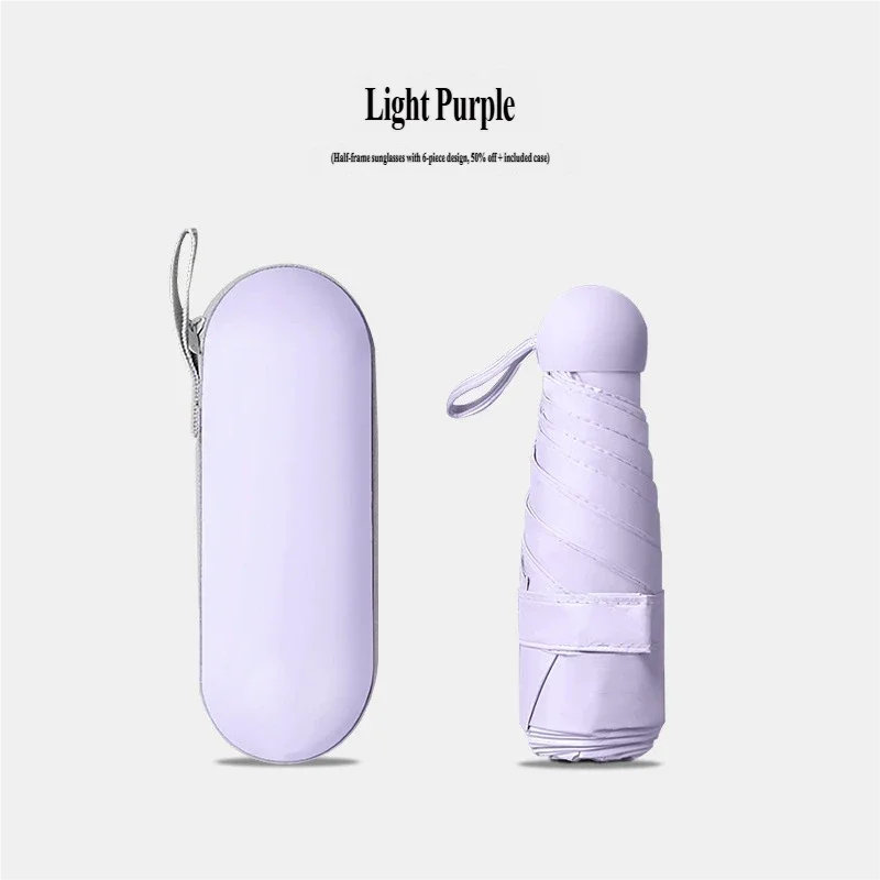 (roxo 6k) Mini Guarda-chuva Com Proteção Uv Integrada E Revestimento De Proteção Uv