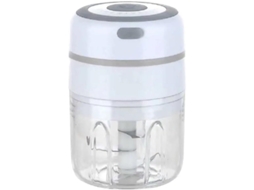 Mini Picador Elétrico Portátil Com Carregamento Usb Para Ervas, Com Câmara Transparente, Ideal Para Uso Doméstico (branco)