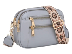 Lurelia Bolsa Transversal Feminina Em Pu Grande Capacidade Impermeável Leve Fecho De Correr Para Festa E Noite