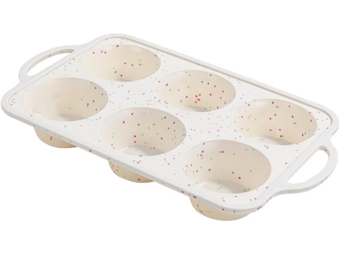 Forma De Silicone Salpicada Para Muffins De Qualidade Alimentar.