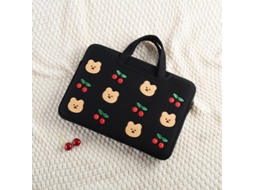 Lurelia Bolsa Para Portátil 13,3 A 13,6 Polegadas À Prova De Choque Urso Cereja Branco