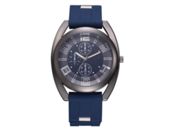 Reloj De Negocio Moderno De Aleación Con Correa De Silicona Para Hombre Marrón
