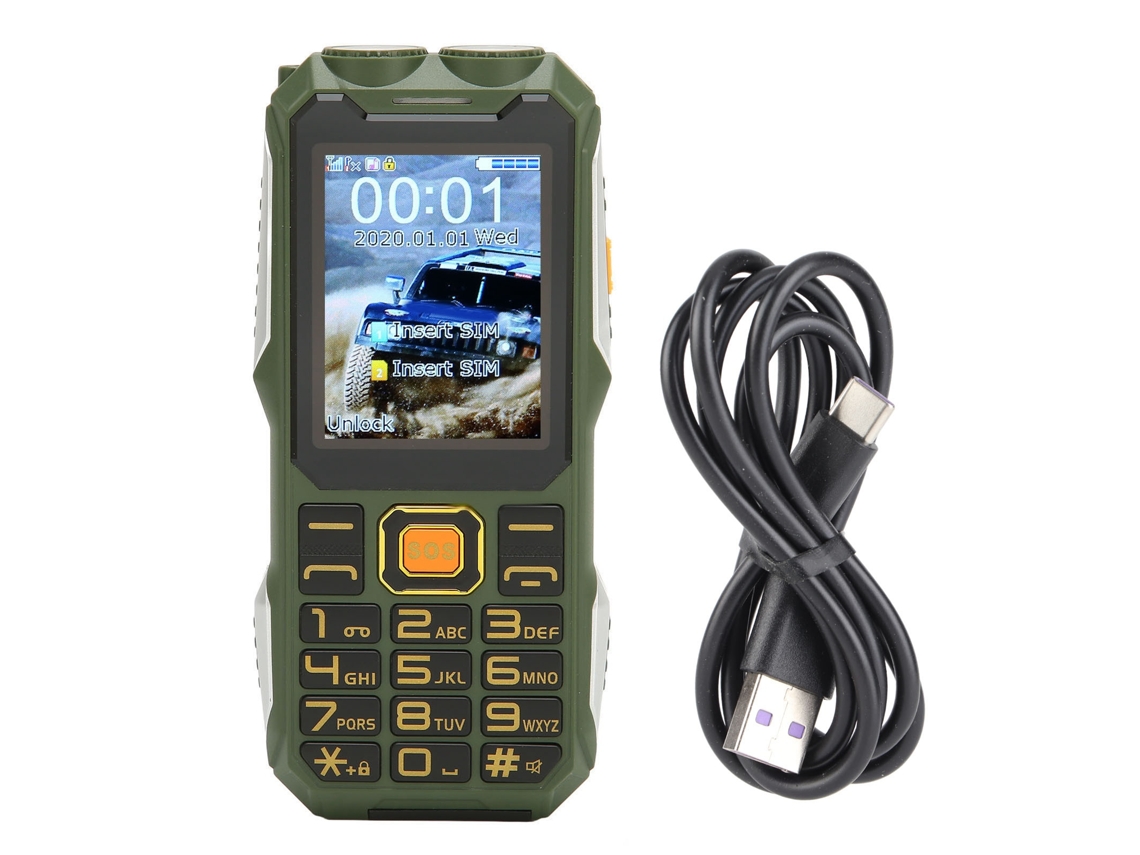 Aetheria telefone Desbloqueado Dual Sim 2g para Idosos com Bateria 16800mah Teclas Grandes Verde