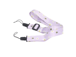 1.2m Camera Strap Belt Printed Pattern Multifunctional Shoulder Neck Strap For Polaroid Mini 12 11 8 9 Camera Purple Daisy LAXISCREED