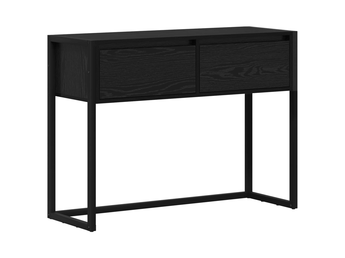 Mesa de Apoio Carvalho Preto com Gaveta MAISON EXCLUSIVE (100x36x75 cm)