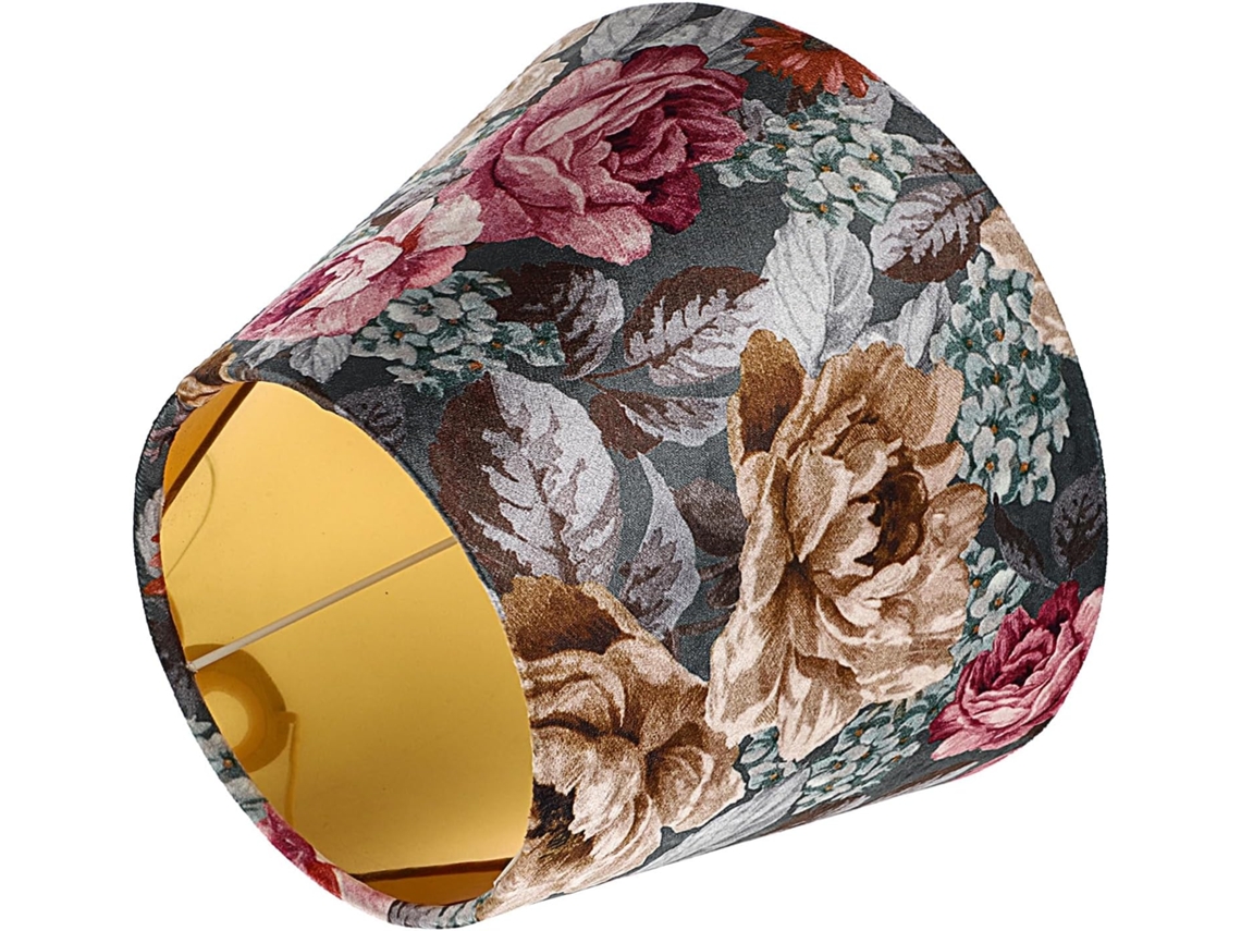Tecido de Veludo com Estampa Floral para Abajur, Proteção para os Olhos, Decoração Elegante e Capa Protetora. SFUSHOS