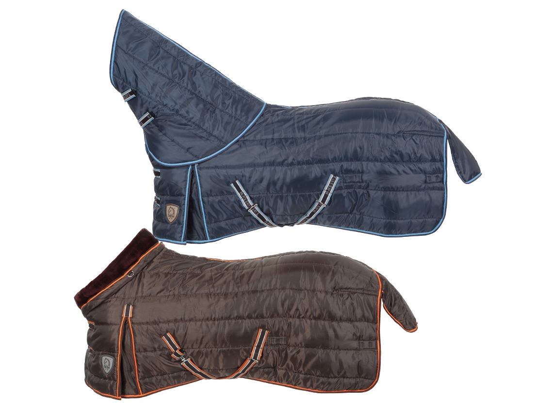 Cobertor de Estábulo para Cavalos de Box com Cobertura de Pele de Carneiro para O Pescoço TATTINI 330 G