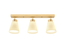 Chandelier Quarto Luzes Teto 3 Pontos 90° Ajustável Abajur Suspenso Sala Soquetes E27 Lâmpadas Led Cor Madeira Ge