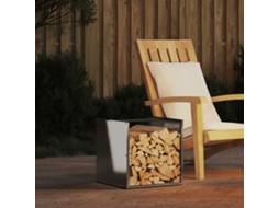 Vidaxl Suporte Para Lenha 40x40x40 Cm Aço Inoxidável