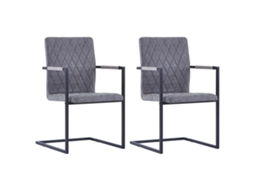 Dining Chair, Dining Chairs Vidaxl Cinzeto Couro Artificial (n/a)