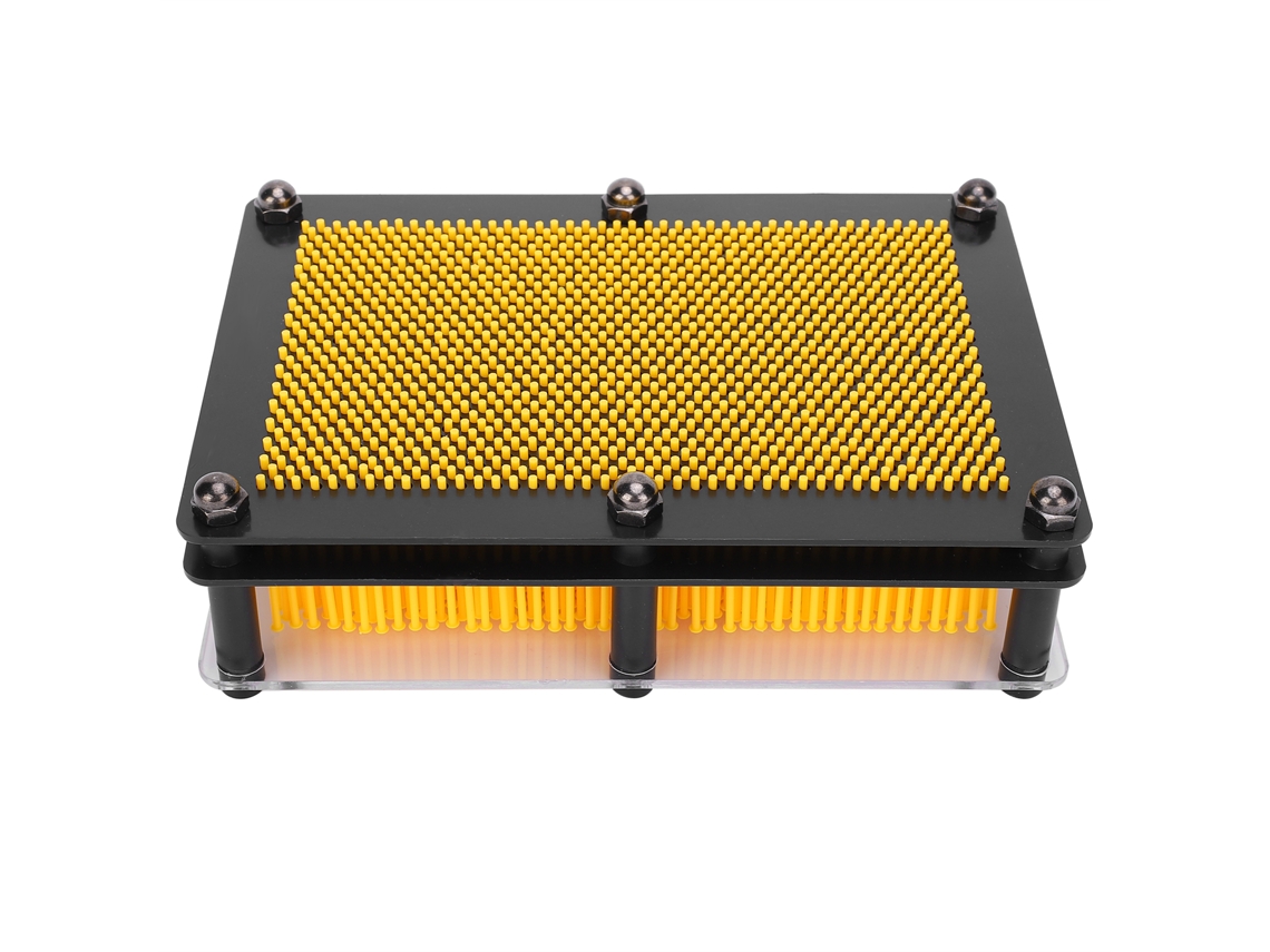 Mali brinquedo Educativo Pin Art 3d para Crianças Modelo Decorativo Mesa Amarelo M