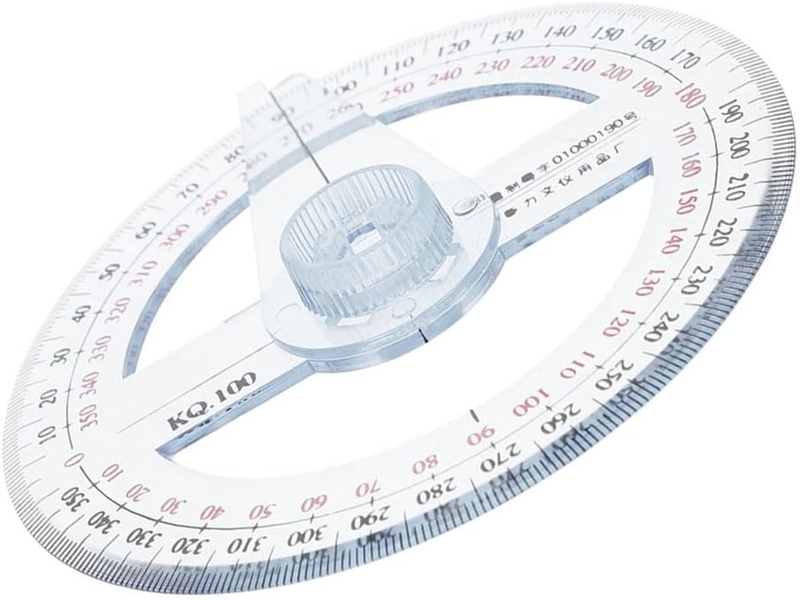 Régua Geométrica Circular De Plástico Com Rotação 360 Graus Para Desenho E Medição Em Marcenaria Engenharia, Para
