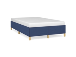 Bed Frame, Bed Frames Vidaxl Azul Tecido (120 X 190 Cm)
