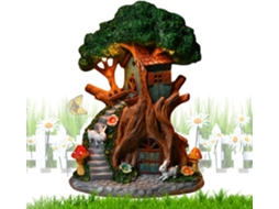 Genérico Solar House, Figura de Jardim com Luz Led, Peça Decorativa para Quintal, para Proprietários, Varanda, Jardim, CHABERLU