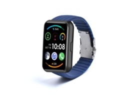 Bracelete Silicone Stripe Adaptável Huawei Watch Fit 2 Azul Escuro