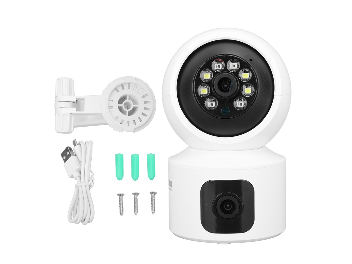 Indoor Security Camera 2160x1920 Dual Lens 2 Way Talk Night Vision 360 Degree Panorama Motion Detection Wifi Pet Camera For Home LAXISCREED