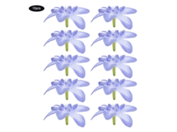 10 Peças de Orquídeas Artificiais Simuladas para Decoração de Casamento, Coroa de Noiva, Azuis