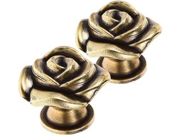 Conjunto De 2 Puxadores De Porta Vintage Rosa Para Móveis E Armários.
