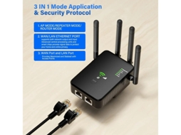 Extensor Wifi De 1200 Mbps Para Cobertura De Até 12.880 Pés Quadrados Yizhood