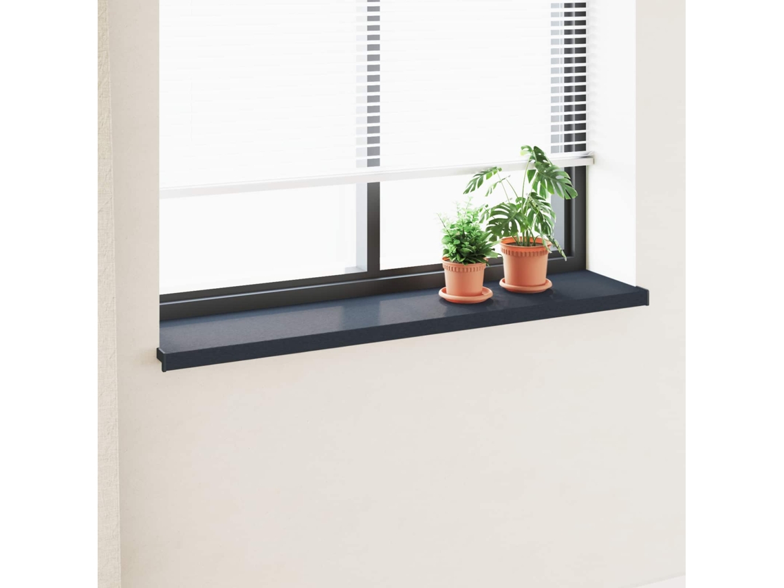 Vidaxl Soleira De Janela Antracite Com Veios De Madeira Pvc