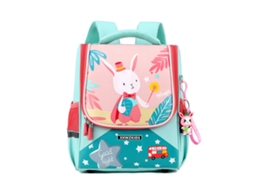 Mochila Infantil Com Desenhos Animados Segura E À Prova De Água Para Jardim De Infância, Escola E Viagens Coelho Azul Ciano