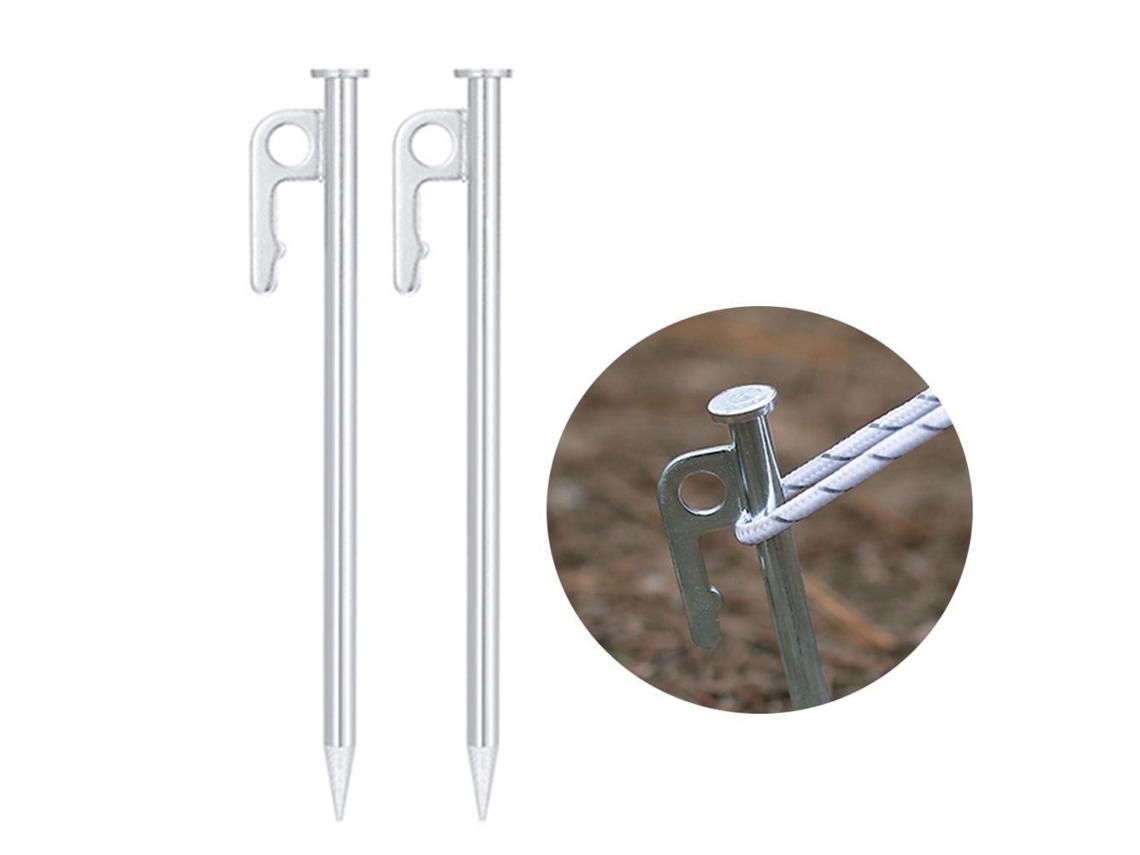 Peças De Estacas De Metal De 20 Cm Para Barraca, Resistentes, Para Acampamento SUNNY SPACES