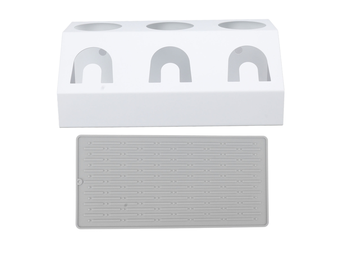 Suporte Para Garrafas De Refrigerante Laxiscreed Com Design De 3 Furos E Tapete De Silicone Para Melhor Drenagem