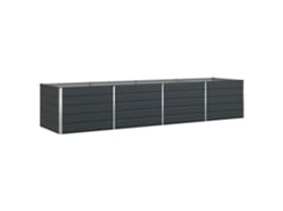 Floreira Antracite 385 X 100 X 75 Cm Aço Galvanizado VIDAXL