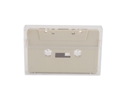 Fita Cassette Em Branco 45 Minutos Premium Gravável Com Capa Clara Para Gravação De Música Cinza