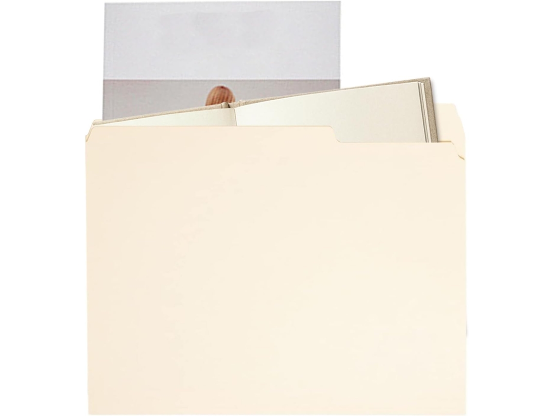 Pastas De Arquivo Em Papel Com Abas, Divididas Em Três Partes 100 Unidades Material De Escritó Vayotoy