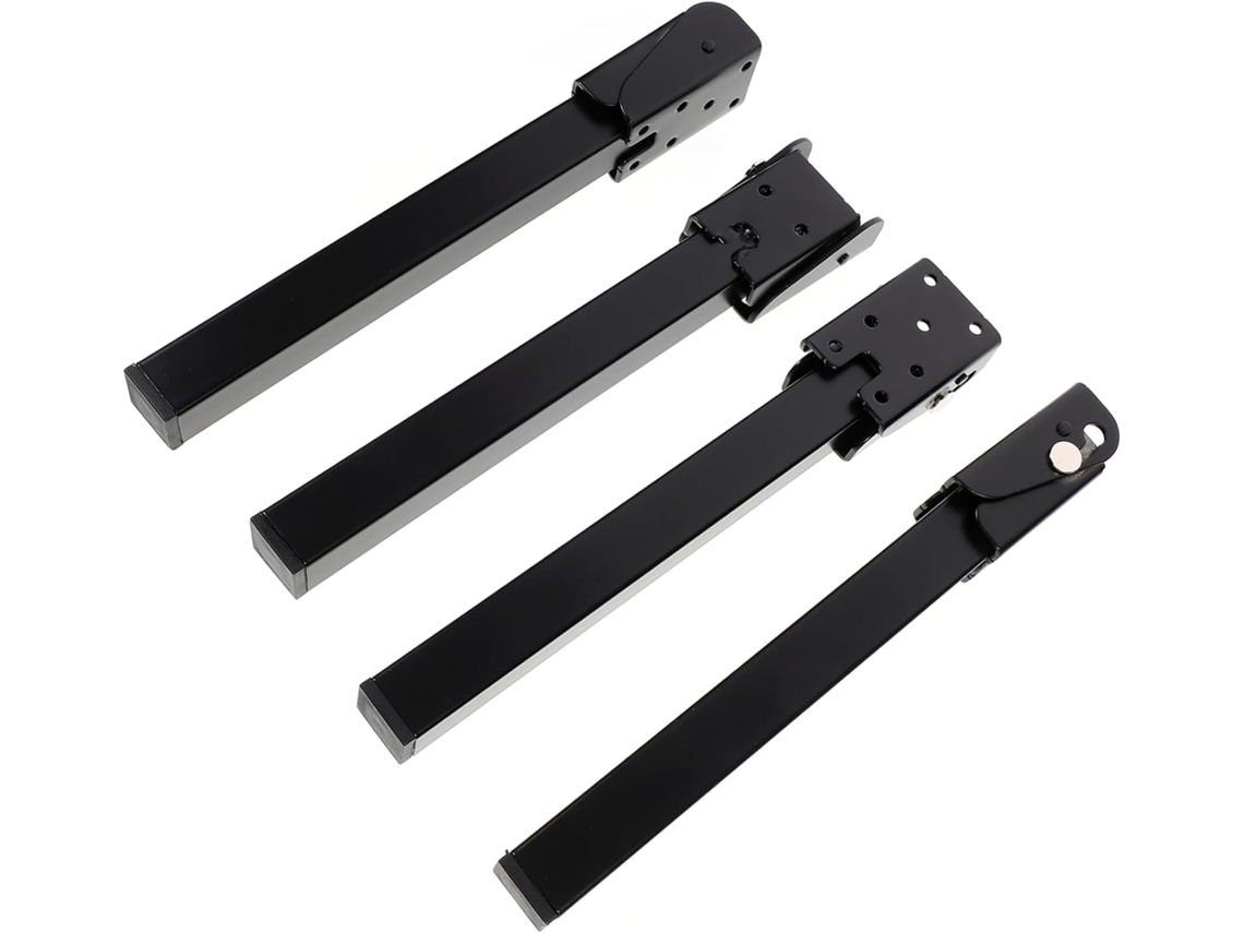 Conjunto De 4 Pés Dobráveis Para Mesa Laptop, Pretos, Resistentes, Para Móveis, Fáceis De Armazenar E Rápidos