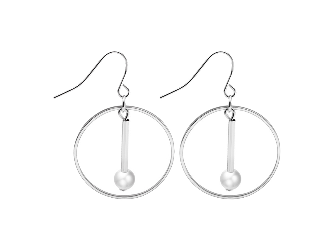 Brincos Pendentes Elegantes Com Pérolas Falsas