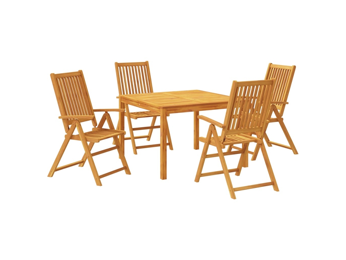 Conjunto de Jantar para Jardim 5 Pcs Madeira de Acácia Maciça MAISON EXCLUSIVE