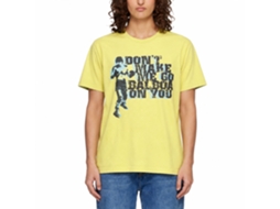 Rockinstone Rocky Movie Balboa On You Solid Yellow Adult T-shirt Size:s