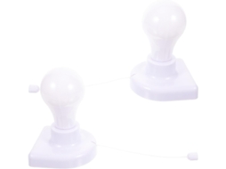 Luminária Noturna Led Retrátil 2 Peças Plástico Branco Para Gaveta E